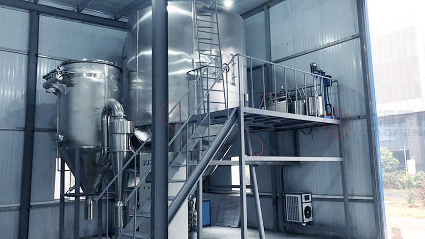 大型噴霧造粒干燥機(jī)客戶案例現(xiàn)場照